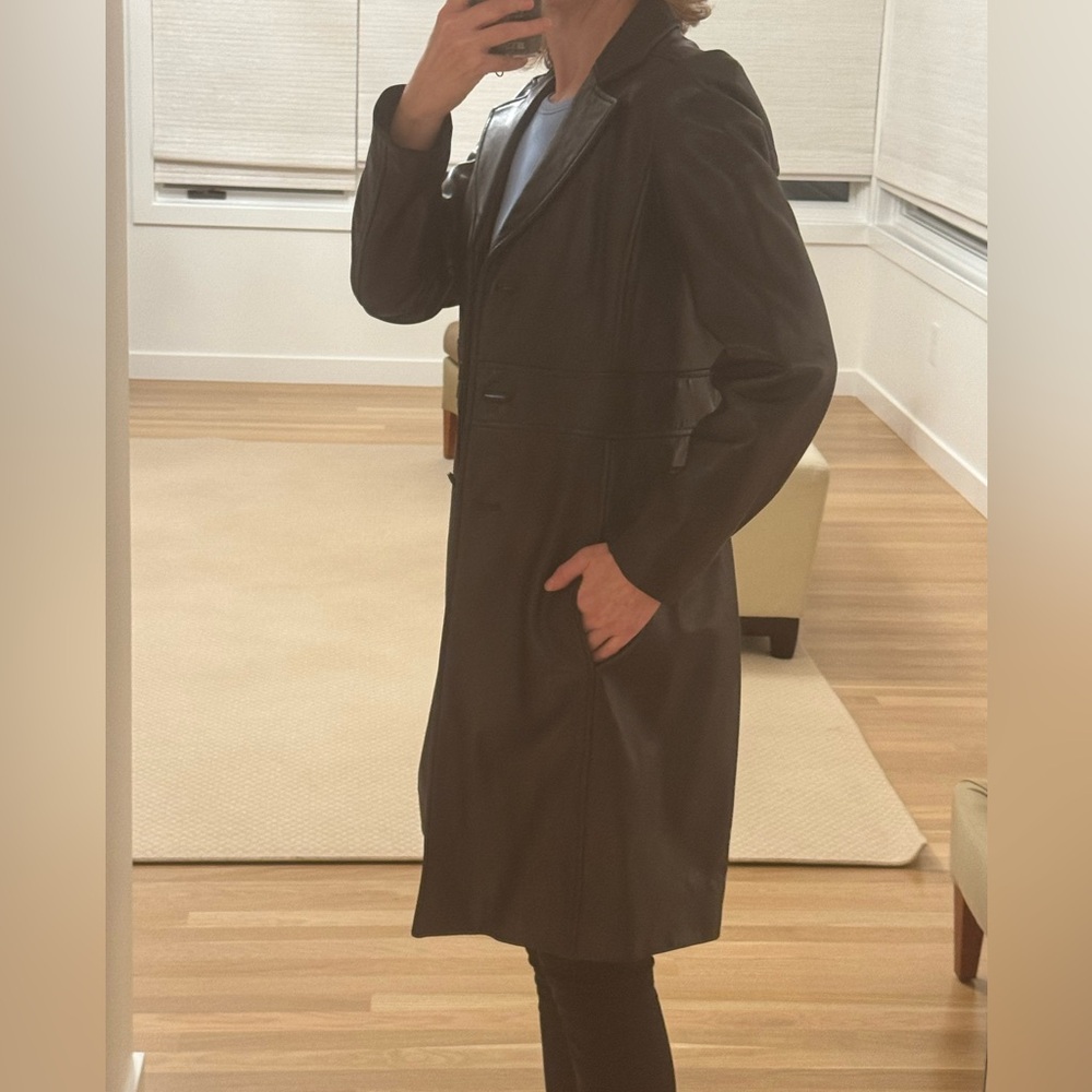 Andrew Marc leather coat, size XS